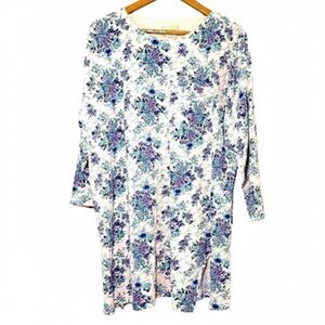 VTG Victoria's Secret Floral Shift Dress Nightgown Tunic Top‎ Lounge Sz M L